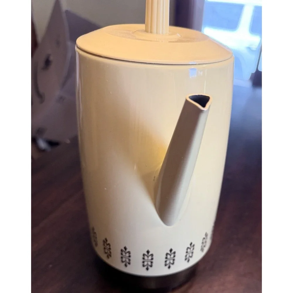 Vintage West Bend 9 Cup Electric Coffee Pot Maker Percolator Gold Brown